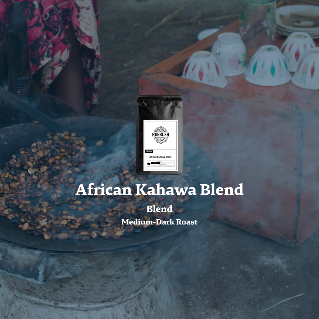 Traditional coffee roasting in Africa for African Kahawa Blend by Ruebush Coffee Roasters